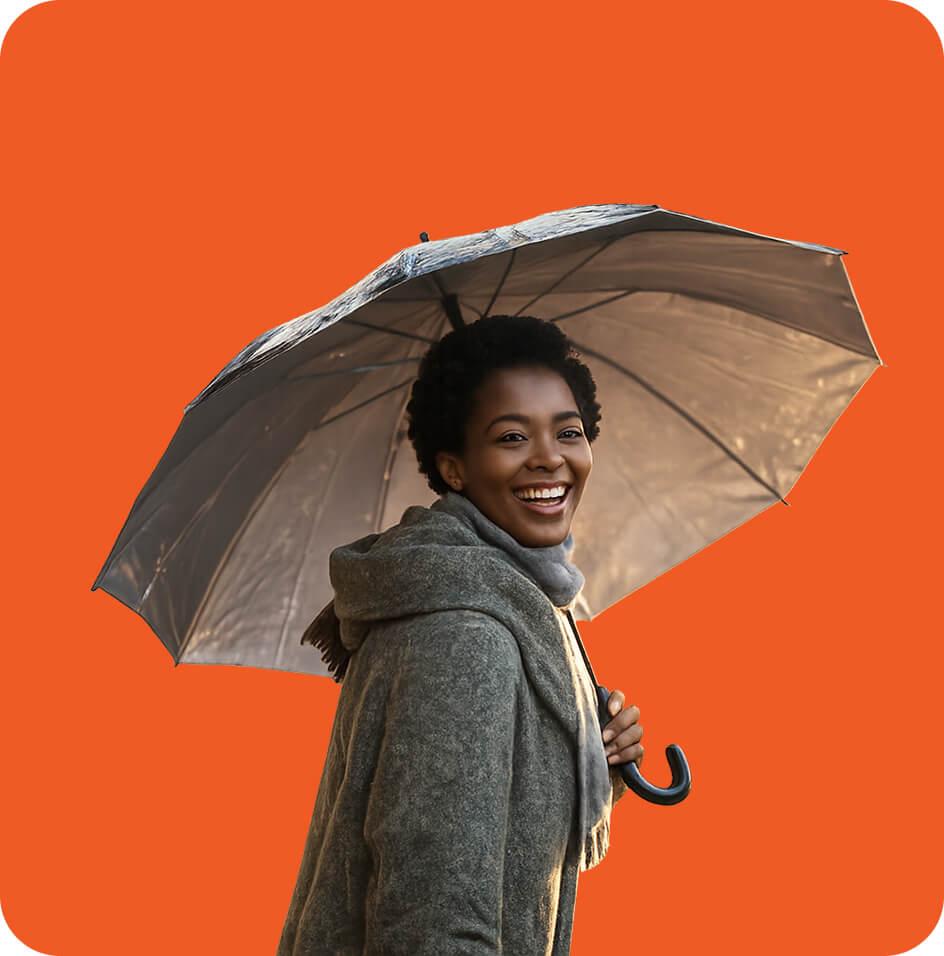 Woman with umbrella